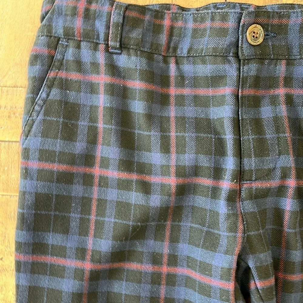 Jacadi plaid straight leg pants
